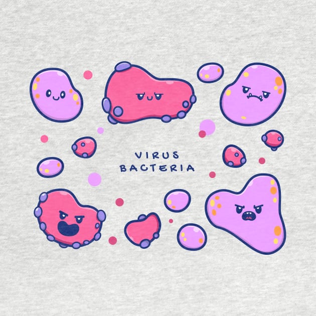 Cute Virus And bacteria Cartoon by Catalyst Labs